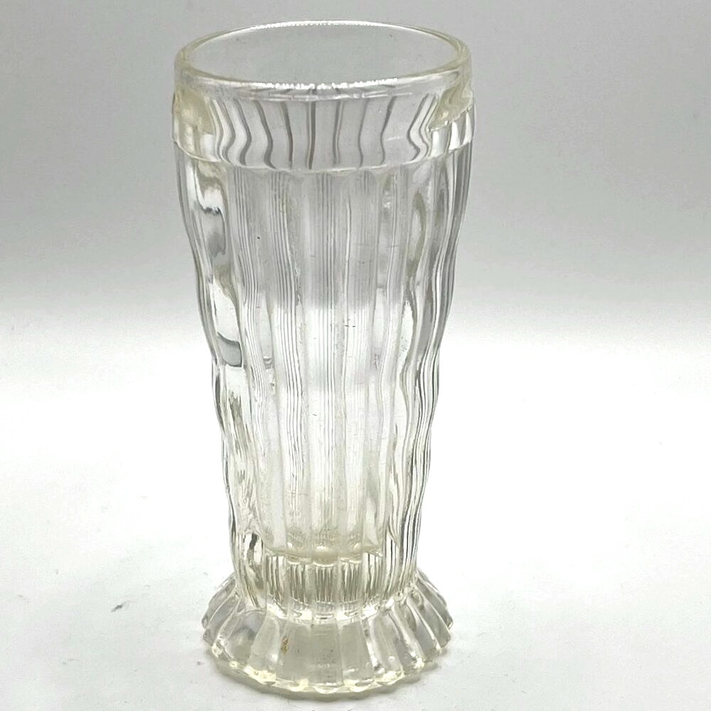 Vintage Jeanette heavy juice Glass